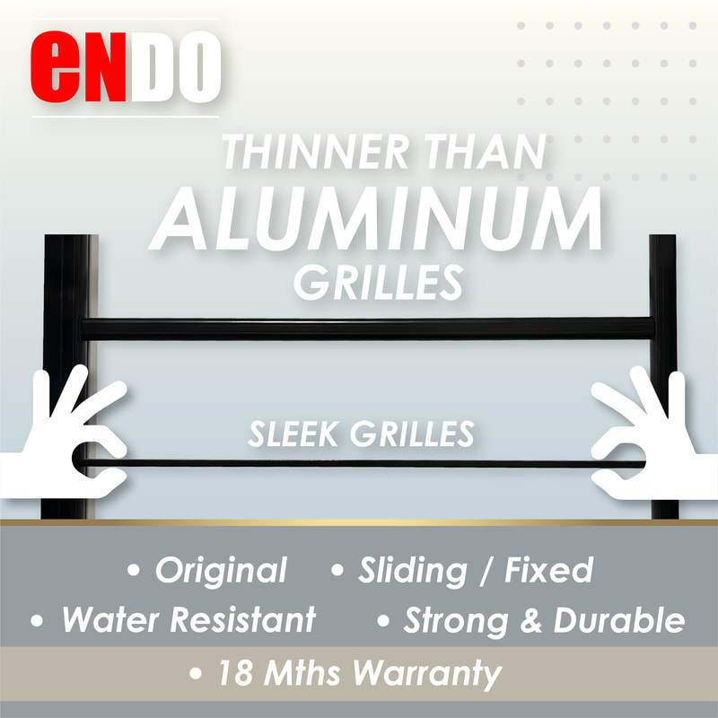 Sleek Window Grilles HDB BTO thinner than aluminum grille