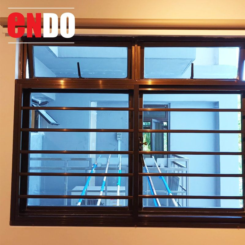 Square aluminum window grille design