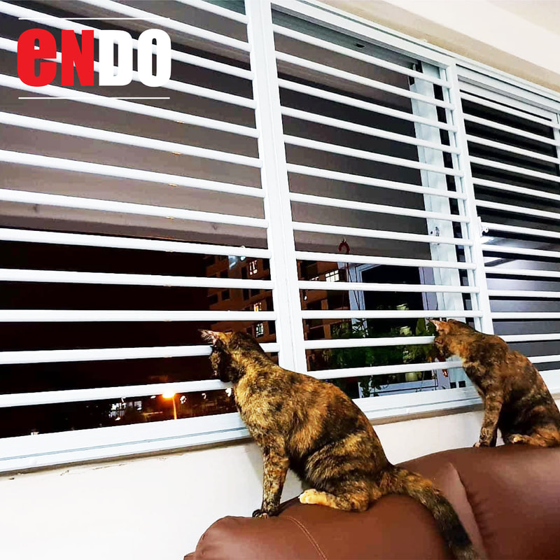 Cat proof aluminum window grille