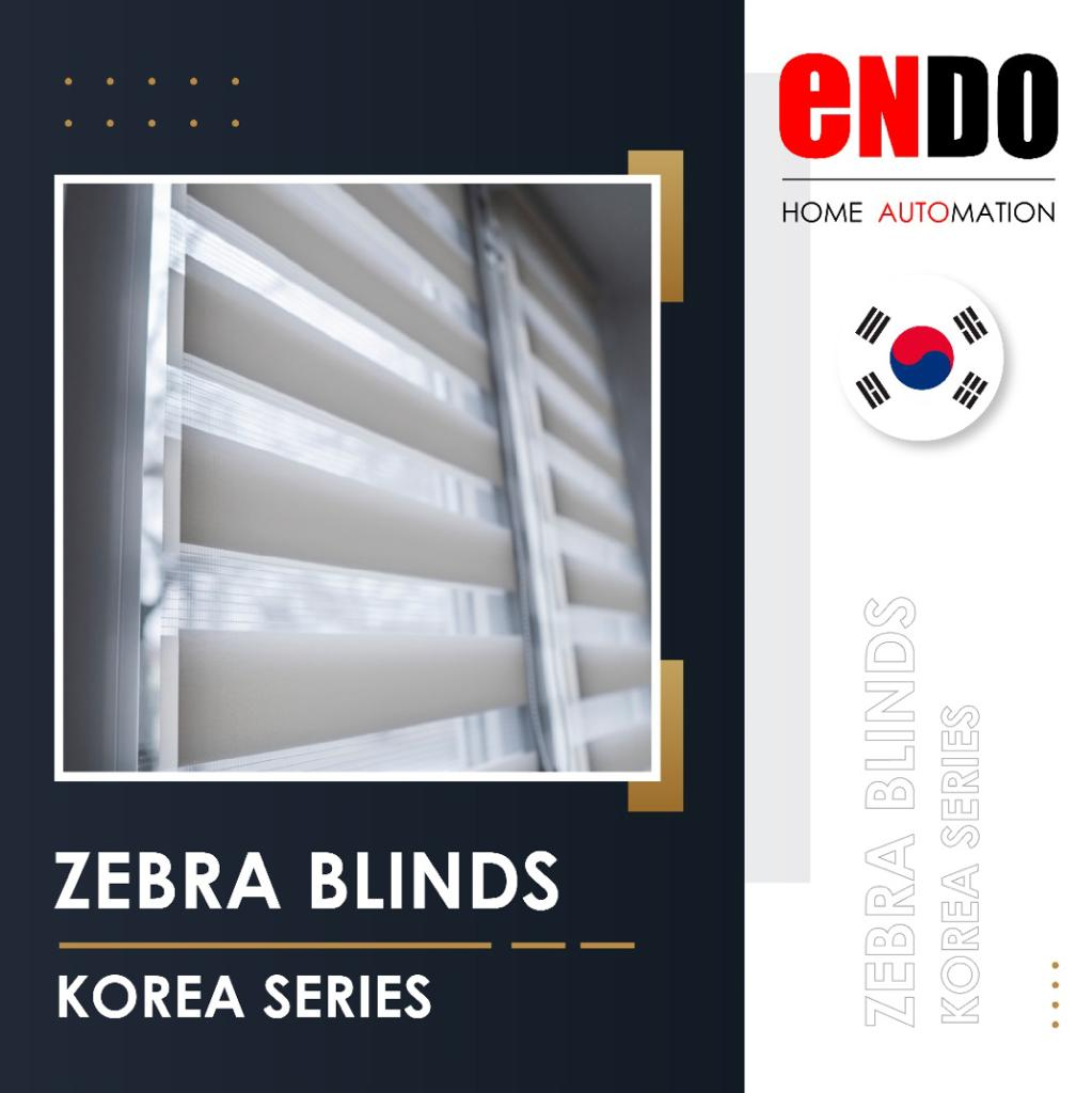 Korean combi blinds zebra blinds in Singapore living room