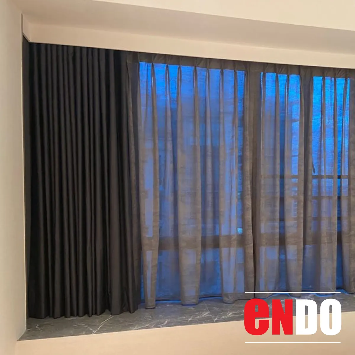 Day and night curtains blackout and sheer combo