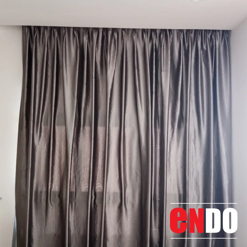 double pleated Day and night curtain installed in Singapore condo