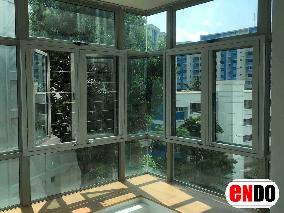 Casement swing type Invisible grilles L shape